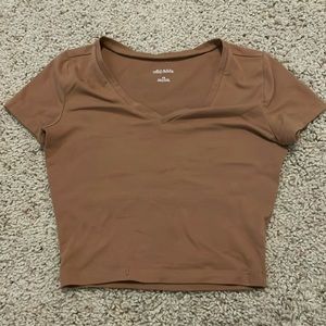 Wild fable mustard yellow crop top